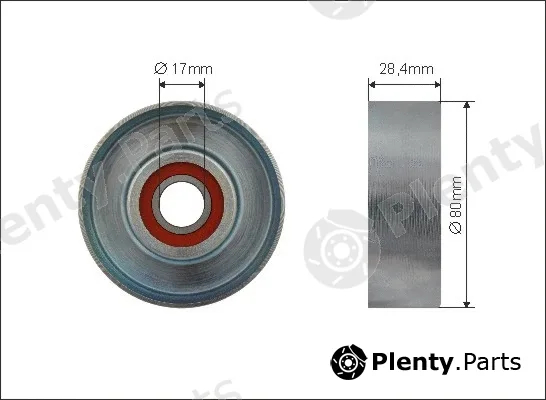 Caffaro 500487 — Tensioner Pulley, V-ribbed belt