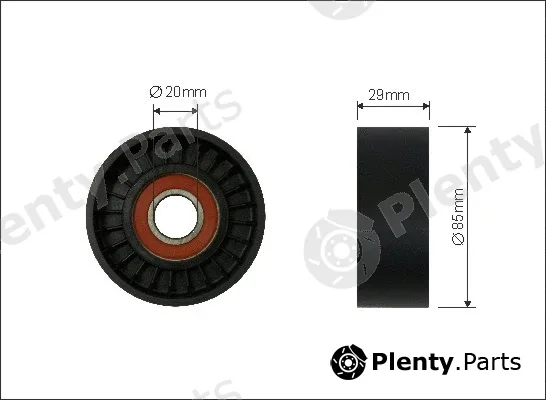 Caffaro 43-00 — Deflection/Guide Pulley, V-ribbed belt
