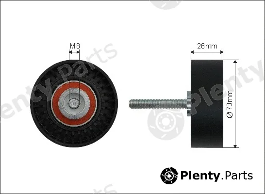 Caffaro 234-20 — Deflection/Guide Pulley, V-ribbed belt