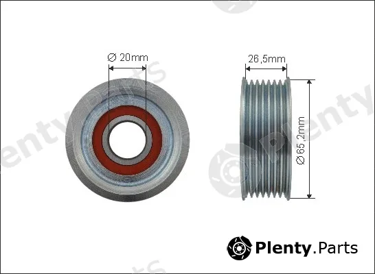 Caffaro 500410 — Deflection/Guide Pulley, V-ribbed belt