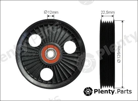 Caffaro 105-00 — Deflection/Guide Pulley, V-ribbed belt