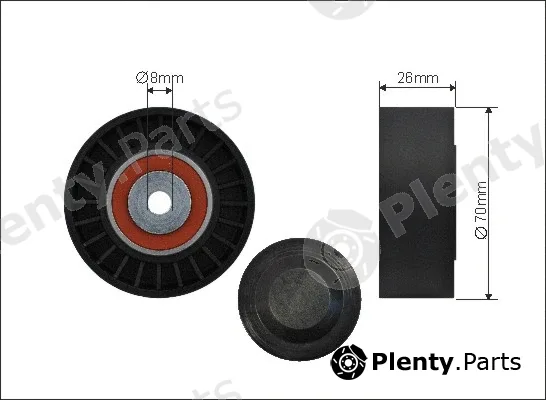 Caffaro 500183 — Tensioner Pulley, V-ribbed belt