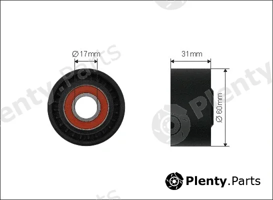 Caffaro 500343 — Tensioner Pulley, V-ribbed belt