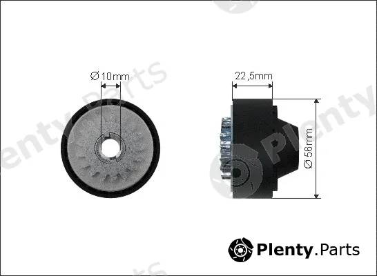 Caffaro 500032 — Tensioner Pulley, V-ribbed belt