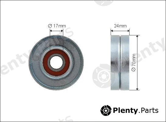 Caffaro 500170 — Tensioner Pulley, V-ribbed belt