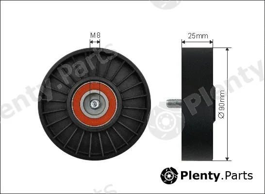 Caffaro 12-18 — Deflection/Guide Pulley, V-ribbed belt