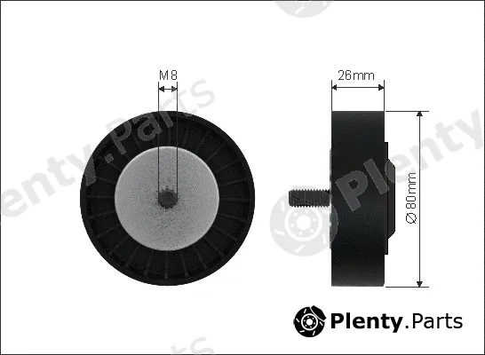 Caffaro 482-22 — Deflection/Guide Pulley, V-ribbed belt