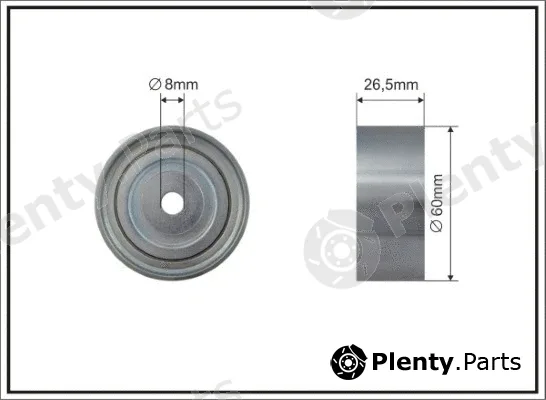 Caffaro 500630 — Tensioner Pulley, V-ribbed belt