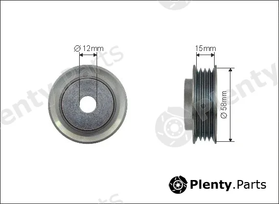 Caffaro 500135 — Deflection/Guide Pulley, V-ribbed belt