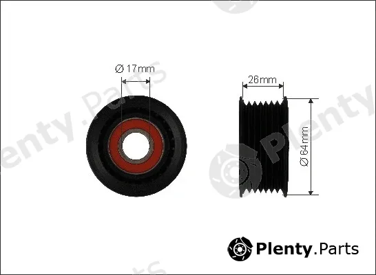 Caffaro 465-00 — Tensioner Pulley, V-ribbed belt