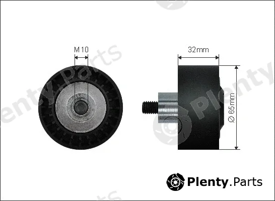 Caffaro 500248 — Deflection/Guide Pulley, V-ribbed belt