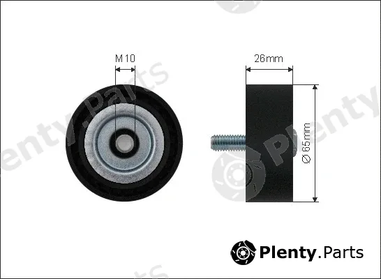 Caffaro 500444 — Deflection/Guide Pulley, V-ribbed belt