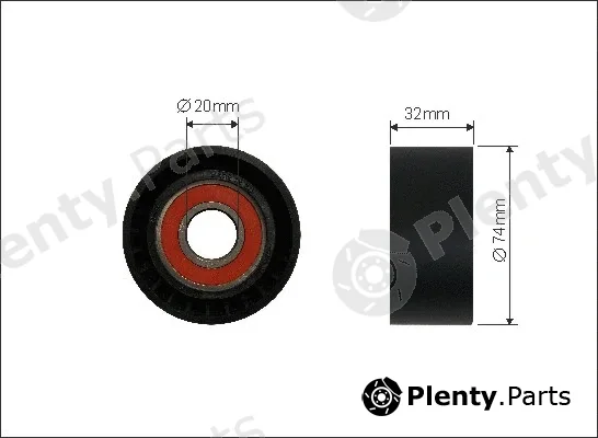 Caffaro 494-00 — Tensioner Pulley, V-ribbed belt