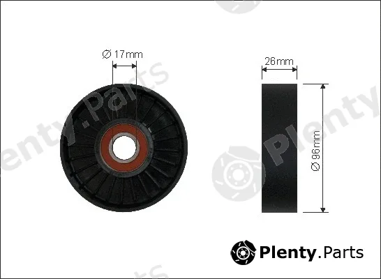 Caffaro 202-00 — Tensioner Pulley, V-ribbed belt