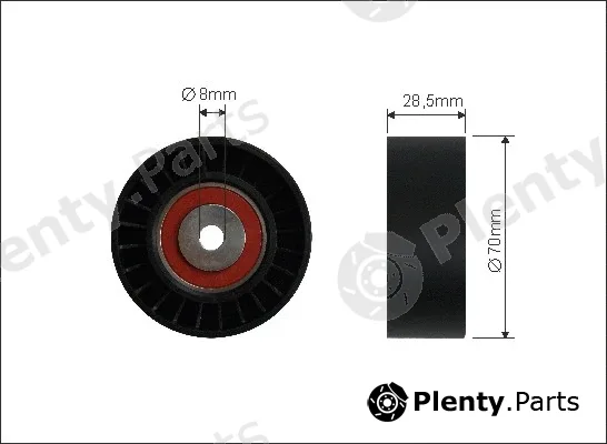 Caffaro 305-22 — Deflection/Guide Pulley, V-ribbed belt