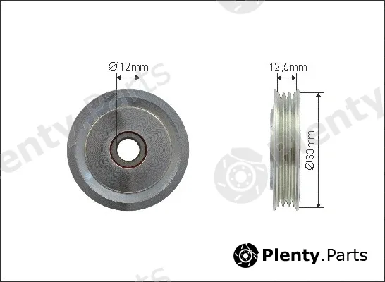 Caffaro 500093 — Deflection/Guide Pulley, V-ribbed belt