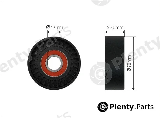 Caffaro 500192 — Tensioner Pulley, V-ribbed belt