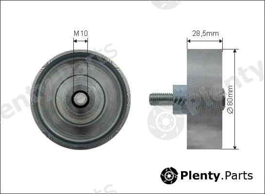 Caffaro 500496 — Deflection/Guide Pulley, V-ribbed belt