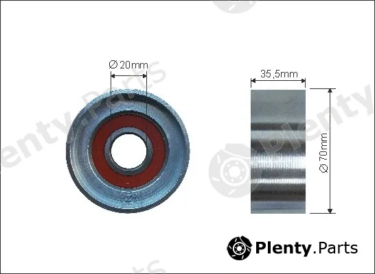 Caffaro 246-00 — Deflection/Guide Pulley, V-ribbed belt