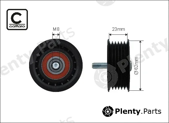 Caffaro 500261 — Deflection/Guide Pulley, V-ribbed belt