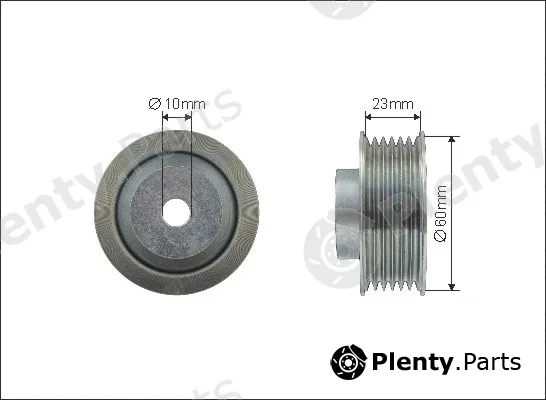 Caffaro 500120 — Deflection/Guide Pulley, V-ribbed belt