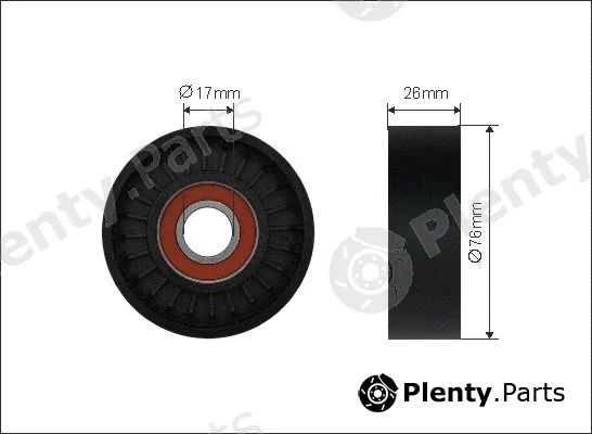 Caffaro 500391 — Tensioner Pulley, V-ribbed belt