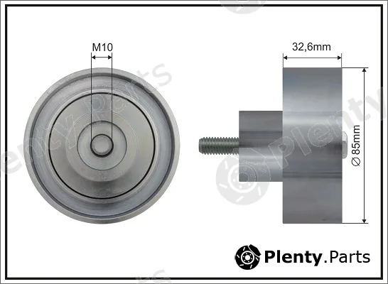 Caffaro 500695 — Deflection/Guide Pulley, V-ribbed belt