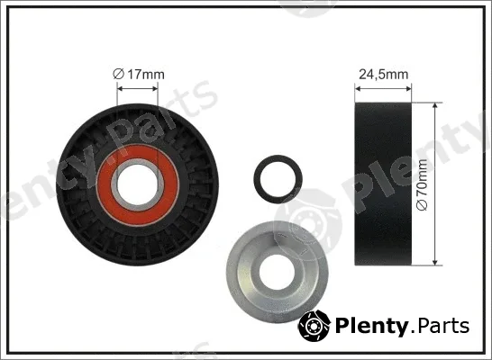 Caffaro 500667 — Tensioner Pulley, V-ribbed belt