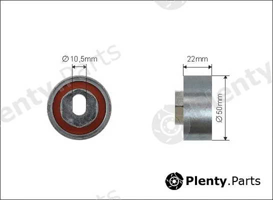 Caffaro 500282 — Deflection/Guide Pulley, timing belt