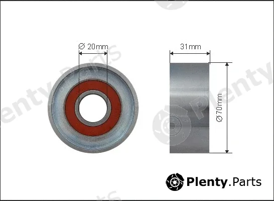 Caffaro 500394 — Deflection/Guide Pulley, V-ribbed belt