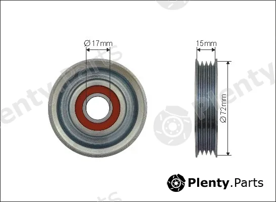 Caffaro 493-00 — Deflection/Guide Pulley, V-ribbed belt