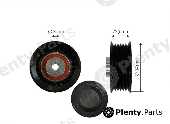Caffaro 409-136 — Deflection/Guide Pulley, V-ribbed belt
