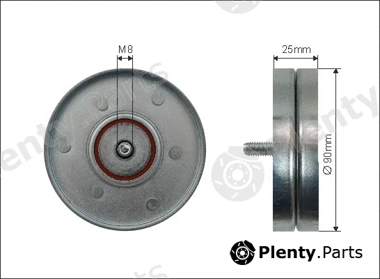 Caffaro 500278 — Deflection/Guide Pulley, V-ribbed belt