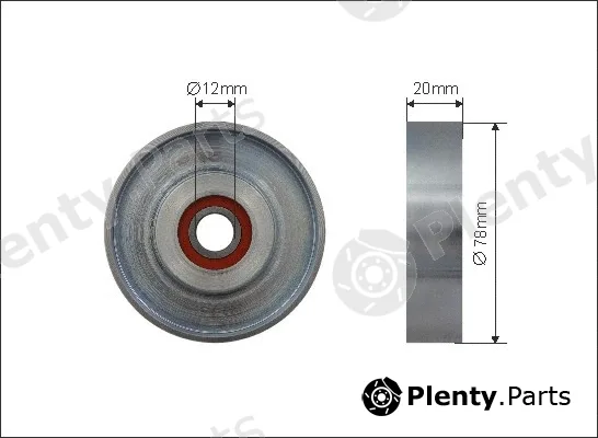 Caffaro 500313 — Deflection/Guide Pulley, V-ribbed belt