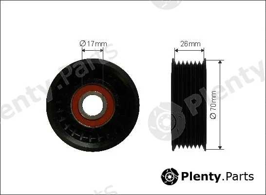 Caffaro 108-00 — Tensioner Pulley, V-ribbed belt