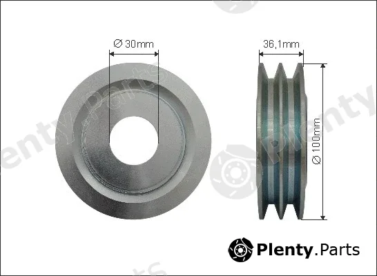 Caffaro 500611 — Belt Pulley, alternator