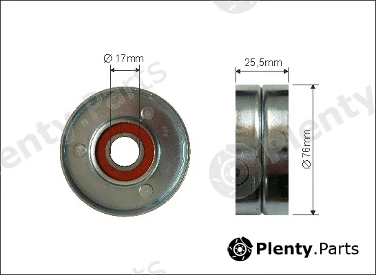 Caffaro 162-00 — Deflection/Guide Pulley, V-ribbed belt