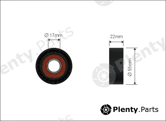 Caffaro 500241 — Tensioner Pulley, V-ribbed belt
