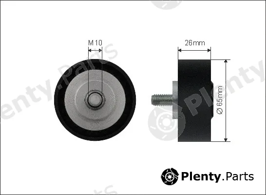 Caffaro 500541 — Deflection/Guide Pulley, V-ribbed belt