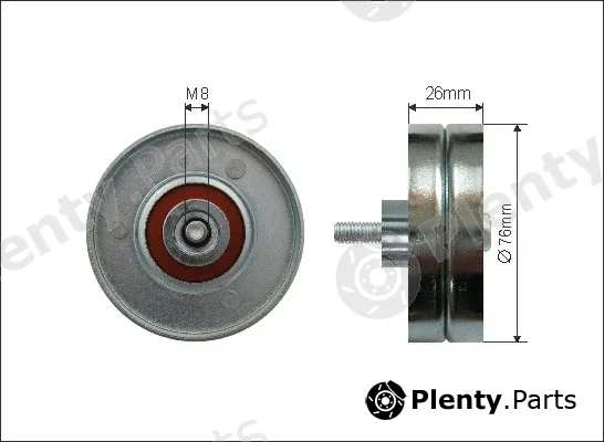 Caffaro 167-54 — Deflection/Guide Pulley, V-ribbed belt
