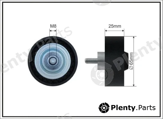 Caffaro 500647 — Deflection/Guide Pulley, V-ribbed belt