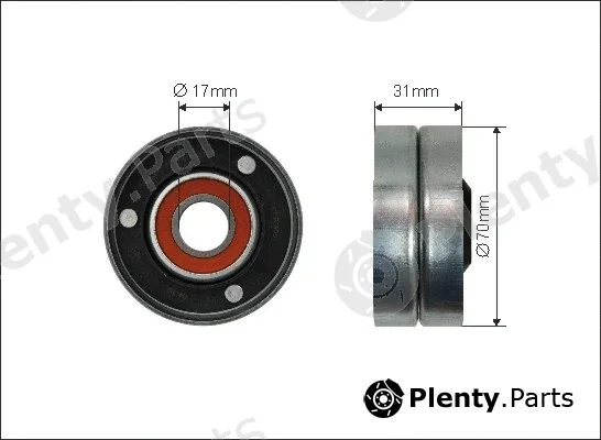 Caffaro 500558 — Tensioner Pulley, V-ribbed belt