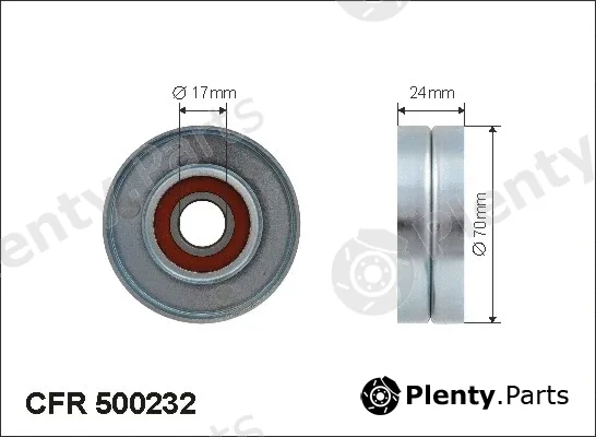 Caffaro 500232 — Tensioner Pulley, V-ribbed belt
