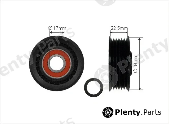 Caffaro 306-40 — Deflection/Guide Pulley, V-ribbed belt