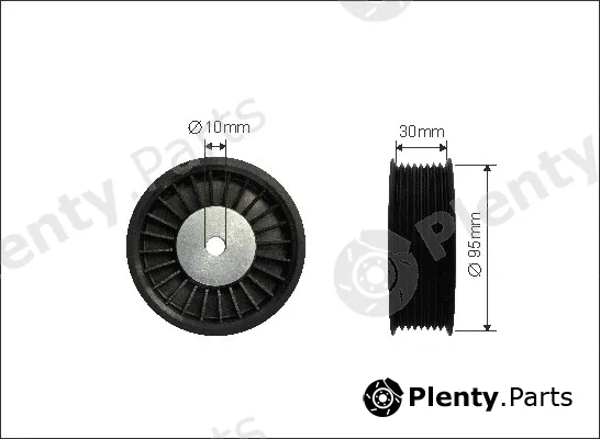 Caffaro 500044 — Deflection/Guide Pulley, V-ribbed belt