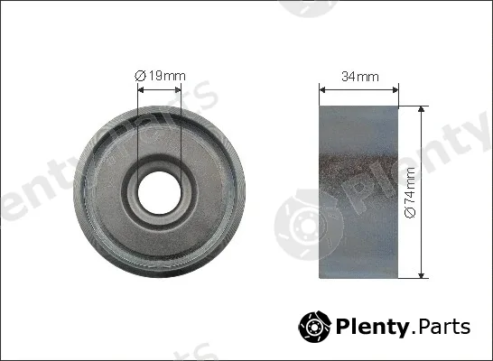 Caffaro 500070 — Deflection/Guide Pulley, V-ribbed belt