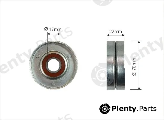Caffaro 67-00 — Deflection/Guide Pulley, V-ribbed belt