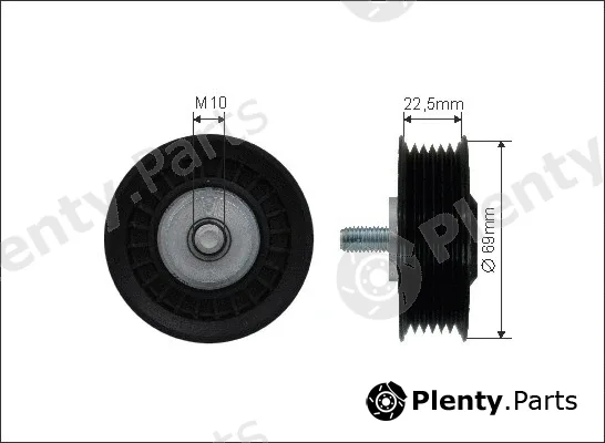 Caffaro 84-04 — Deflection/Guide Pulley, V-ribbed belt