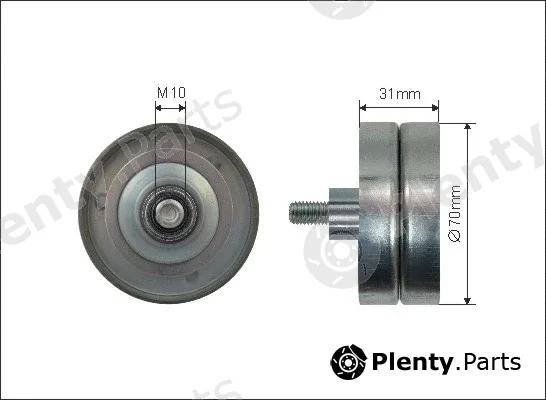Caffaro 500157 — Deflection/Guide Pulley, V-ribbed belt