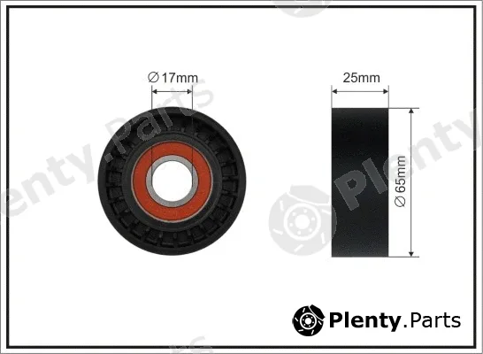 Caffaro 500659 — Tensioner Pulley, V-ribbed belt